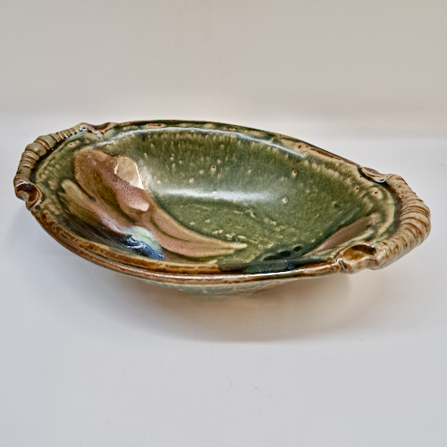 #250734 Bowl, Oval Biscuit Bowl $15 at Hunter Wolff Gallery